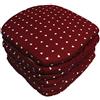 Russo Tessuti 6 Cuscini Coprisedia Cuore Pois Lucy Elastico Cucina Vari Colori-Rosso