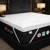 MUUN Topper Matrimoniale 180 x 200 cm SFODERABILE - In Memory Foam 5 cm Alta Densità - Correttore Materasso Bugnato Traspirante con Rivestimento in Aloe Vera - Rinfrescante, Massaggiante, Ipoallergenico