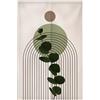 Surwin Tenda da Porta Interna Giapponese in Lino, Verde Nordico Tende Oscuranti Noren Stile Giapponese Tende da Cucina Tenda da Divisoria per Finestra Cucina Ristorante (85x180cm,Pianta)