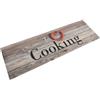 vidaXL Tappeto da Cucina Lavabile Grigio Cucinare 60x180 cm Velluto