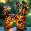 XWNGDAFEVF 3D Lampada da tavolo Carino Nuovo serie cani Decorazione della casa Resina Piano da tavolo USB Luce notturna Compagnia fedele Illuminazione, Yorkshire2