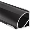 Alumino Profilo in alluminio a LED nero, 150 cm, profilo angolare, copertura trasparente, per strisce LED da 12 mm, 1,5 m, Weser