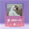 witfox Targa Spotify Personalizzata Foto - Targa Musicale in Acrilico con Base - Compleanno Fidanzati Matrimonio Anniversario Festa Mamma Papà Natale-20.3 * 25.4 * 0.3cm