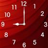 Vdenvileye Orologio da parete rosso, 25 cm, quadrato, in legno, decorazione per soggiorno, silenzioso, senza ticchettio, alimentato a batteria, per soggiorno, cucina, bagno