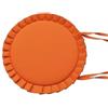 CASABELLAPIU Cuscino Rotondo Per Sedie Interno Esterno Con Volant Conf. 4 Pz. Sfoderabili Con Laccetti Di Bloccaggio Eleganti Comodi D. 36 cm. (Arancio)