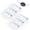 kalb Material für Möbel kalb | Illuminazione LED per bordi in vetro Ambilux Clip trasparente 3000 K 5000 K 1-10 set 4-10 mm, interruttore a pedale in vetro espandibile per dimmer/controller