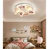 SHENGXUAN LED 81W bambini cameretta Plafoniera dimmerabile moderna Lampada da soffitto con telecomando decorativa camera da letto farfalla rosa metallo acrilico sala da pranzo soggiorno Luce di Soffitto