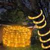 Ikodm Tubo luminoso a LED per esterni, 40 m, 960 LED, con timer e 8 modalità, tubo luminoso per esterni, impermeabile, bianco caldo, per giardino, feste, Natale, matrimonio