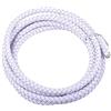 KONMAY - Cordino in vero cuoio intrecciato, per bolo, lunghezza 1,83 m, spessore 6,0 mm, colore bianco, per gioielli e design artigianali (6,0 mm, bianco)