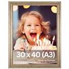 Victor cornice portafoto "Goya" argento 30x40 cm - profilo: 31 x 19 mm - stile vintage - vetro acrilico infrangibile - decorazione per la casa