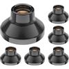 ledscom.de 6x plafoniere/portalampada ELEKTRA, porcellana, nero lucido, 1x E27 max. 300 W
