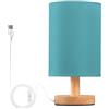 KLL Lampada da notte per soggiorno con paralumi turchese lampade per camera da letto dei bambini
