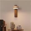 YUPIN Lampada Da Parete In Travertino Naturale Applique Da Parete In Pietra Wabi-sabi Con Interruttore Applique Da Parete LED In Legno Regolabile A 180° Per Camera Da Letto Soggiorno Corridoio(Walnut,A)