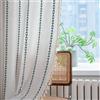Sutuo Home - Tende Boho da 213,4 cm di lunghezza per camera da letto, tende semi oscuranti in stile fattoria vintage con nappe ricamate in stile boemo, drappeggio con tasca per asta, 1 pannello
