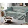 Tata Home Telo Arredatutto Copritutto Copridivano Copriletto Grandfoulard in Cotone Made in Italy Fantasia (Baia Verde, Singolo 180x300 cm)