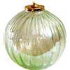 Christus Ampolla Elegante Verde Media in Vetro Rigato con Gigler in Ottone Dorato - Lampada Decorativa per Atmosfere Accoglienti a Cera Liquida - Ideale per Illuminare e Arredare con Stile