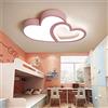 GHY LED Soffitto Del Luce Della Lampada Vivaio Telecomando Dimmerabili 3000K-6000K Plafoniera Creativa Moderna Romantica Forma Di Lampadario Cuore Luci Decorazione Acrilico Ragazza Camera Letto,Rosa,55cm