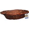 Sicignano Casalinghi Ingrosso Casalinghi Sicignano Cesto in Vimini Decorativo, per Regalo, Festività, Pasqua, Natale, con Accessori Opzionali per Confezione (Noce, cm.46x36x13h - Ovale)