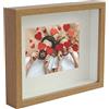 BD ART 3D Box Cornice per Foto 21x30 cm Profonda 3 cm Cornice Foto con Foglio Plexiglass Trasparente - Bianco Passe-partout 13x18 cm Quercia Decorazioni Fai da Te