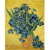 liziciti Kit di Pittura Diamante 5D per Adulti, Trapani Completi Capolavori di Van Gogh Ricamo a Punto Croce con Strass 30x40cm (Iris Viola in una Bottiglia)