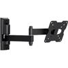 Meliconi FLATSTYLE FDR100, Supporto TV Parete a Doppia Rotazione, Staffa per TV a Schermo Piatto da 14 a 25, Attacco VESA 50-75-100, Portata 25 Kg, Made in Italy, Nero