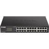 D-Link DGS-1100-24V2 Smart Switch Gestito, 24 Porte Gigabit, Supporto VLAN, Funzionalità Layer 2, QoS, 802.3az EEE, Senza Ventole