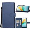 Generico compatibile con ZTE Blade A53 / ZTE Blade A53+ Pus Custodia COVER flip LIBRO STAND GEL silicone eco pelle protezione portafoglio porta carte (Blu)