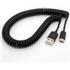HTGuoji CentBest USB Tipo C Cavo a spirale molla a spirale di tipo C maschio a USB 2.0 Un'estensione Maschio Cavo dati caricatore di sincronizzazione di Piombo (3 M)