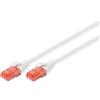 DIGITUS CAT 6 U-UTP Patch Cable, 1m, cavo di rete LAN DSL Ethernet, LSZH, rame, AWG 26/7, bianco, Cat-6 - 1 m, Cavo patch - U-UTP - LSZH