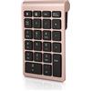Gugxiom Blocco numerico Bluetooth 22 tasti, mini tastierino numerico portatile per la contabilità finanziaria, Bluetooth 5.0 a 10 tasti per computer portatile/desktop/PC portatile (oro rosa)
