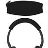 Geekria Copri fascia in tessuto flessibile compatibile Bose SoundTrue, QC3, AE2w/AE2i/AE2, AKG K450, K420 cuffie, pezzo di ricambio, protezione dal sudore, installazione DIY facile (Nero)