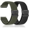 SOLOLUP 2Pezzi Intrecciati Cinturino per Garmin Venu 4 41mm/3S 2S/Vivoactive 4S 3S/Vivomove 3S/Forerunner 255S Music 265S Band,Sportivo Nylon 18mm Banda per Huawei Watch 5 42mm/GT 6/5/4 41mm/GT5 Pro 42mm