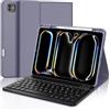 WINCHKING Custodia con Tastiera per iPad Pro 13 M5 2025/M4 2024, Cover Bluetooth Magnetica Retroilluminata Tastiera per iPad Pro 13 Pollici (M5/M4, 2025/2024), QWERTY Italiano Layout, Viola