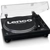 Lenco L-3818 Giradischi con azionamento diretto - Giradischi DJ - Pitch Control - 33 e 45 giri/min - Preamplificatore stereo - USB - RCA Line Out - Digitalizzazione via PC - Nero, L-3818BK