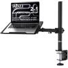 Wali Supporto da scrivania per 1 laptop fino a 17 pollici, completamente regolabile, capacità 10 kg con supporto per piattaforma di raffreddamento ventilato (M00LP)