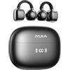 PAXA Auricolari a Clip, Clipbuds7 Cuffie Auricolari Aperte Senza Fili con Display LED, Riconoscimento Automatico Orecchio L/R, 44h Autonomia, Ultra-Leggero 4.5g per Sport e Uso Quotidiano, Nero