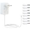 MejaRizon Alimentatore da 12 V 2 A, spina 5,5 X 2,1 mm, alimentatore da 12 V con cavo da 1,2 m, adattatore AC 100-240 V, 50-60 Hz, uscita DC 24 W, trasformatore LED da 12 V, alimentatore DC per