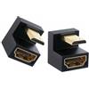 HUHANGGod Adattatore da 8 K Mini HDMI a HDMI, 48 Gbps 360 gradi a forma di U 2.1 versione Mini HDMI maschio a standard HDMI femmina convertitore per fotocamera, monitor, Raspberry Pi Zero, tablet