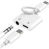 Aksenli Adattatore USB C a 3.5mm Cavo Cuffie(2 in 1)per iPhone 16 15 compatibile per Samsung Aux DAC Audio Tipo C Ricarica Sdoppiatore per iPad Headphone Microfono per Apple Auricolari Caricabatteria Splitter