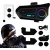 Yonuaret Casco Moto Auricolare, IPX6 Impermeabile Casco Moto Cuffie 5.4 Con Riduzione Del Rumore Cuffie Per Caschi Da Moto Accessori Per Cavalcinare La Ricarica Di Tipo C Per La Guida All'aperto