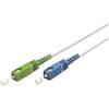 goobay 59625 - Cavo in fibra ottica (FTTH) monomodale (OS2) Simplex/SC APC (8°) maschio a SC-UPC (8°) maschio/cavo in fibra ottica, 25 m