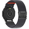 Hinnwer 22mm Nylon Cinturino Compatibile con Amazfit Balance 3/Balance Ultra/Cheetah 2 Ultra/Bip Max/Active Max/T-Rex 3 Pro 48mm, Chiusura Paracadute Elastico Sportivo Cinturino - Grigio Scuro