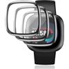 Teenrpov Pellicola Protettiva per Fitbit Versa 4, 3 Pezzi HD Anti Graffio Soft Film (Non Vetro Temperato), per Fitbit Versa 4 3D Flessibile Senza Bolle Protezione Schermo