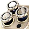 Coiwxmoi Protezione Fotocamera per iPhone 14 Pro/14 Pro Max,Pellicola Vetro Glitter Copri Telecamera Camera Proteggi Obiettivo HD Trasparente Lente Durezza 9H Anti-graffio Bling Diamond,Oro