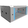 EXTRALINK Rack 19 pollici 4U - Armadio rack 600x450 mm, per montaggio a parete o a pavimento, capacità di carico 60 kg, porta in vetro temperato, apertura porta a 180°, grigio