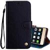 CLD Custodia compatibile con HUAWEI P9 LITE (5.2) / G9 lite/VNS-L23 VNS-L21 VNS-L31 Copertura COVER case LIBRO stand Nero GEL silicone protezione TPU eco pelle PORTAFOGLIO MAGNETICA porta carte
