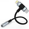 Leloco Adattatore jack USB 2-IN-1 USB C + Lightning