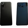 Generico Ricambio Copri Batteria compatibile con Xiaomi Redmi Note 10S M2101K7BG, M2101K7BI, M2101K7BNY Note 10 4G Posteriore Back Cover Retro Scocca in plastica + lente Cornice + Biadesivo (Nero)