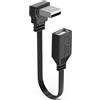 MISYNLON Cavo di prolunga USB corto a 90 gradi, USB 2.0 maschio a femmina, cavo piatto flessibile per ricarica e trasferimento date, per auto, laptop, stampanti, scanner, tastiera, mouse (angolo di up