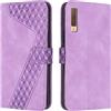 OKZone Cover per Samsung Galaxy A7 2018/A750, Custodia in Pelle Samsung A7 2018/A750, Cover a Libro Galaxy A7 2018/A750 Magnetica Portafoglio Folio PU Pelle Flip Caso con Wallet Case Cover (Porpora)